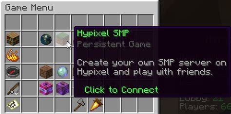 How to make hypixel smp - May 10, 2021 ... To create an SMP server, players must request access by clicking the white paper in the SMP menu. This usually only takes less than a minute, ...